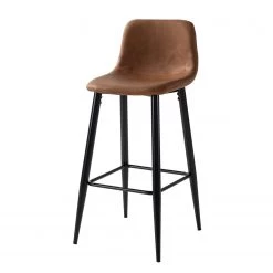 Ars manufacti Chaises de bar Pohang (lot de 2) - Imitation cuir / Métal - Marron / noir 12 Ars manufacti Chaises de bar Pohang (lot de 2) - Imitation cuir / Métal - Marron / noir -Meubles de salle à manger Soldes Magasin barstuhl pohang 2er set kunstleder metall braun schwarz 5197324