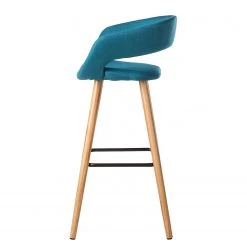Mørteens Chaises de bar Volda (lot de 2) - Bleu pétrole 15 Mørteens Chaises de bar Volda (lot de 2) - Bleu pétrole -Meubles de salle à manger Soldes Magasin barstuhl volda 2er set webstoff eiche massiv petrol 4017376
