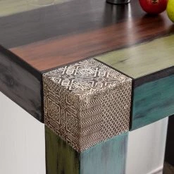 Wolf-Möbel Table d'appoint Goa - Partiellement en manguier massif - Manguier marron foncé -Meubles de salle à manger Soldes Magasin bartisch goa akazie mango teilmassiv mehrfarbig 4017864