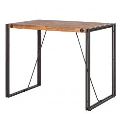 Ars manufacti Table de bar Manchester - Acacia massif / Métal - Acacia / Anthracite