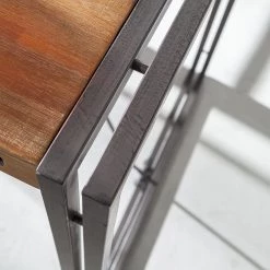 Ars manufacti Table de bar Manchester - Acacia massif / Métal - Acacia / Anthracite -Meubles de salle à manger Soldes Magasin bartisch manchester akazie massiv aluminium akazie anthrazit 4873776