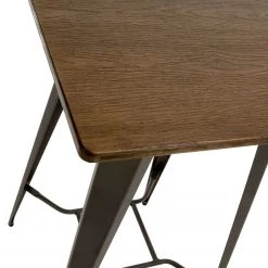 Ars manufacti Table de bar Roth - Gris marron -Meubles de salle à manger Soldes Magasin bartisch roth bambus metall braun 4208980