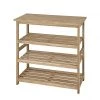 Home Design Etagère annexe Frederick III - Paulownia massif - Chêne clair verni