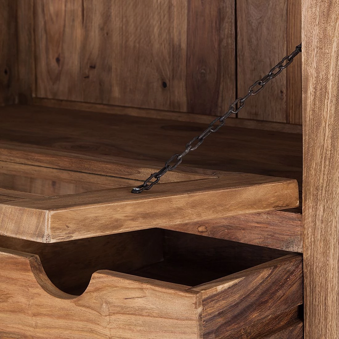 Wolf-Möbel Vaisselier Yoga - Sheesham massif - Naturel 10 Wolf-Möbel Vaisselier Yoga - Sheesham massif - Naturel – Image 10