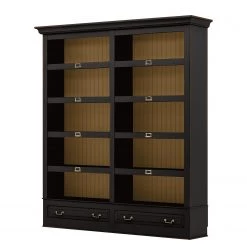 Maison Belfort Bibliothèque Azjana I - Noir / Pin couleur miel