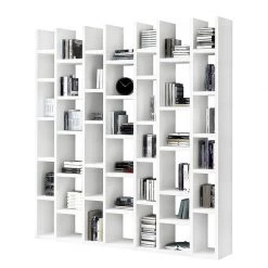 Loftscape Bibliothèque Emporior II - Blanc brillant - Largeur : 211 cm