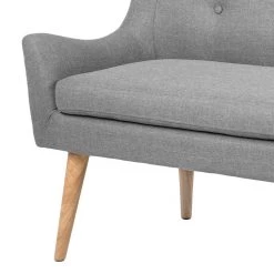 Mørteens Banquette Kamma (2 places) - Tissu / Chêne massif - Gris / Chêne -Meubles de salle à manger Soldes Magasin diningsofa kamma 2 sitzer webstoff eiche massiv hellgrau eiche 4851944