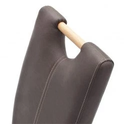 Ars Natura Chaises rembourrées Alessia (lot de 2) - Marron / Chêne -Meubles de salle à manger Soldes Magasin eiche 582826