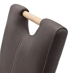 Ars Natura Chaises rembourrées Alessia (lot de 2) - Marron / Chêne -Meubles de salle à manger Soldes Magasin eiche 582834