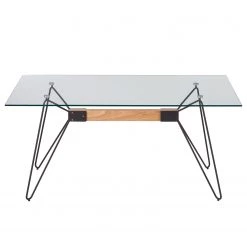 Mørteens Table Anadyr - Verre / Métal - Noir / Frêne 9 Mørteens Table Anadyr - Verre / Métal - Noir / Frêne -Meubles de salle à manger Soldes Magasin esstisch anadyr glas metall schwarz esche 4554344