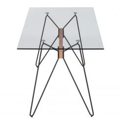 Mørteens Table Anadyr - Verre / Métal - Noir / Frêne 10 Mørteens Table Anadyr - Verre / Métal - Noir / Frêne -Meubles de salle à manger Soldes Magasin esstisch anadyr glas metall schwarz esche 4554348