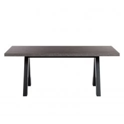 Temahome Table Apex - Imitation béton / Noir mat -Meubles de salle à manger Soldes Magasin esstisch apex betongrau matt schwarz 4065368