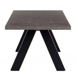 Temahome Table Apex - Imitation béton / Noir mat -Meubles de salle à manger Soldes Magasin esstisch apex betongrau matt schwarz 4065372