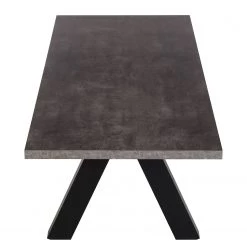 Temahome Table Apex - Imitation béton / Noir mat -Meubles de salle à manger Soldes Magasin esstisch apex betongrau matt schwarz 4065376