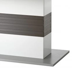 Loftscape Table extensible Kushiro - Blanc / Gris -Meubles de salle à manger Soldes Magasin esstisch arco mit ausziehfunktion weiss grau 4710996