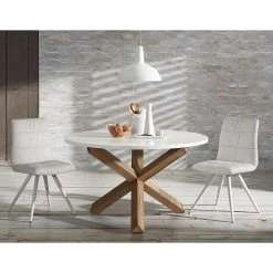 Mørteens Table Avia - Chêne partiellement massif Blanc / -Meubles de salle à manger Soldes Magasin esstisch avia eiche teilmassiv weiss eiche 1283582