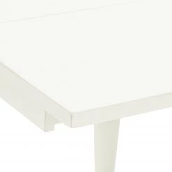 Maison Belfort Table Azjana - Pin blanc verni - Avec rallonge d'un seul côté -Meubles de salle à manger Soldes Magasin esstisch azjana pinie massiv pinie weiss mit kopfauszug beidseitig 3402437