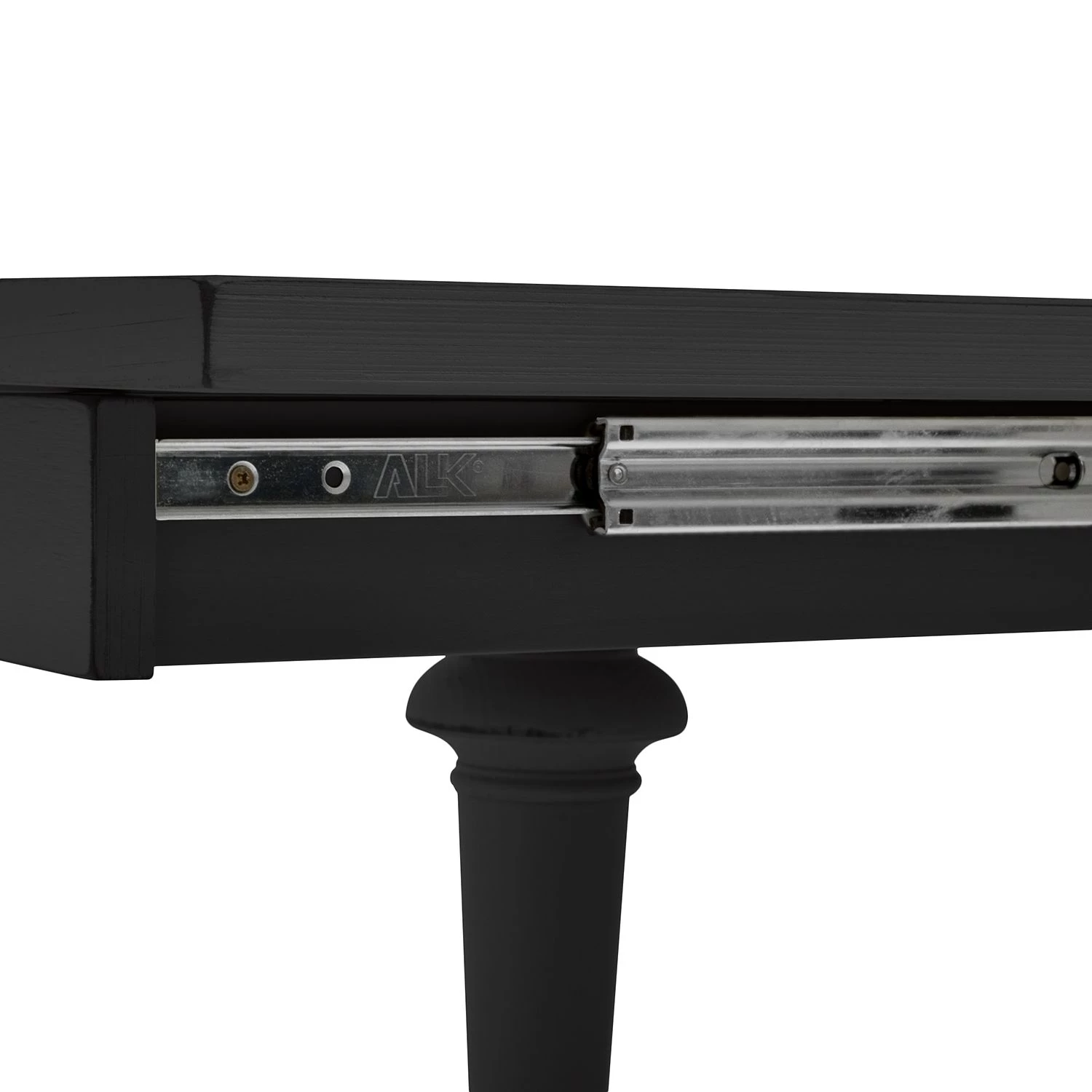 Maison Belfort Table Azjana - Noir - Avec rallonge d'un seul côté 4 Maison Belfort Table Azjana - Noir - Avec rallonge d'un seul côté – Image 4