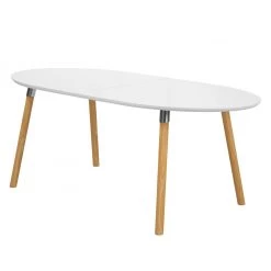Mørteens Table extensible Becky - Blanc / Hévéa