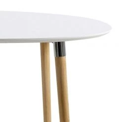 Mørteens Table extensible Becky - Blanc / Hévéa -Meubles de salle à manger Soldes Magasin esstisch becky weiss eiche natur 359905