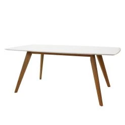 Tenzo Table Bess I - Partiellement en chêne massif - Blanc