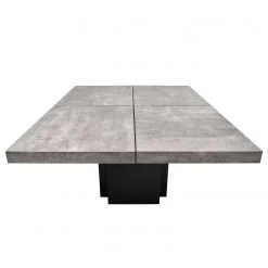 Temahome Table Detroit II - Imitation béton / Noir mat -Meubles de salle à manger Soldes Magasin esstisch detroit ll 4728116