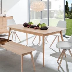 Mørteens Table de salle à manger Finsby I - 180 x 90 cm -Meubles de salle à manger Soldes Magasin esstisch finsby i buche massiv 180 x 90 cm 3681349