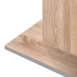 Mooved Table extensible Hoton - Imitation chêne brut de sciage - Diamètre : 120 cm -Meubles de salle à manger Soldes Magasin esstisch hoton mit ausziehfunktion eiche saegerau dekor 4776400