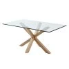 Mørteens Table Akolele I - Verre clair / Chêne - Largeur : 180 cm