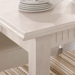 Ridgevalley Table La Carlotta - Épicéa massif - Crème -Meubles de salle à manger Soldes Magasin esstisch la carlotta pinie massiv creme 490612