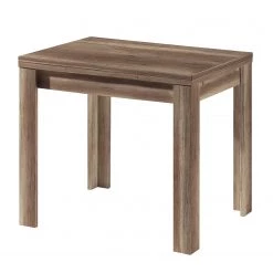 Mooved Table extensible Leaf - Imitation chêne truffier - 80 x 60 cm