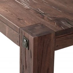 Ars Natura Table à  manger Leeds - 180 x 90 cm -Meubles de salle à manger Soldes Magasin esstisch leeds eiche massiv verwittert 180 x 90 cm 4487708