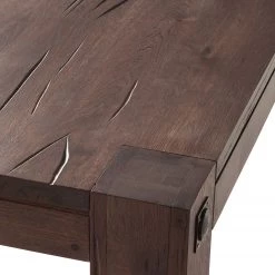 Ars Natura Table à  manger Leeds - 180 x 90 cm -Meubles de salle à manger Soldes Magasin esstisch leeds eiche massiv verwittert 180 x 90 cm 4487720