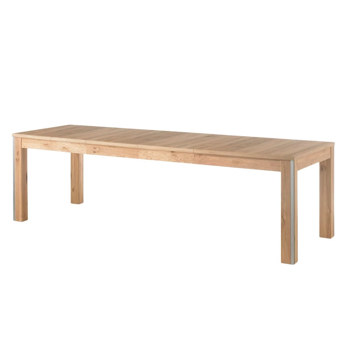 Ars Natura Table extensible Lopburi - Imitation chêne Bianco partiellement massif 2 Ars Natura Table extensible Lopburi - Imitation chêne Bianco partiellement massif – Image 2