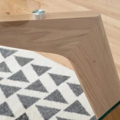 Mørteens Table Napole - Verre / Chêne massif -Meubles de salle à manger Soldes Magasin esstisch napole glas eiche massiv 4781632