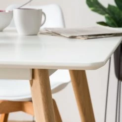 Mørteens Table Osiek - 80 x 80 cm -Meubles de salle à manger Soldes Magasin esstisch osiek eiche teilmassiv weiss eiche 80 x 80 cm 4781664