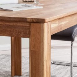 Ars Natura Table Kreios avec rallonge - Chêne massif - Huilé -Meubles de salle à manger Soldes Magasin esstisch redwood mit ausziehfunktion eiche massiv geoelt 3373361