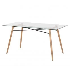 Mørteens Table Vaasa - Verre / Métal - Chêne