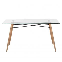 Mørteens Table Vaasa - Verre / Métal - Chêne -Meubles de salle à manger Soldes Magasin esstisch vaasa glas eiche 4013836