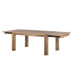 Wolf-Möbel Table de salle à manger Yoga - Largeur : 180 cm -Meubles de salle à manger Soldes Magasin esstisch yoga mit ansteckplatten sheesham massiv natur 1412821