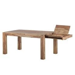 Wolf-Möbel Table de salle à manger Yoga - Largeur : 180 cm -Meubles de salle à manger Soldes Magasin esstisch yoga mit ansteckplatten sheesham massiv natur 1412826