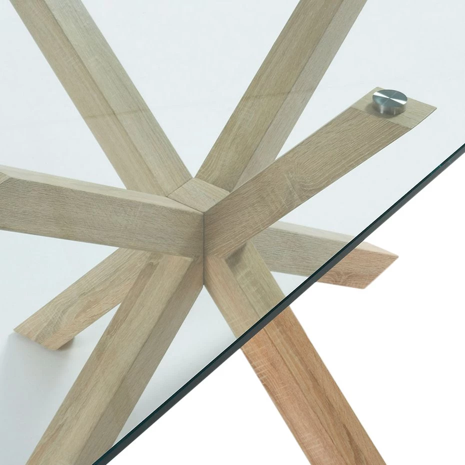 Fredriks Table Zuccarello V - Verre / Acier - Imitation chêne Sonoma 3 Fredriks Table Zuccarello V - Verre / Acier - Imitation chêne Sonoma – Image 3