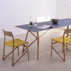 Studio Copenhagen Chaises Fleek - Jaune - Lot de 2 - Sans accoudoirs -Meubles de salle à manger Soldes Magasin esszimmerstuhl fawn 2er set baumwolle eiche massiv gelb 3864068