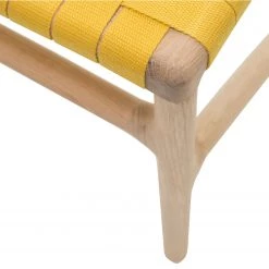 Studio Copenhagen Chaises Fleek - Jaune - Lot de 2 - Sans accoudoirs -Meubles de salle à manger Soldes Magasin esszimmerstuhl fawn 2er set baumwolle eiche massiv gelb 3864084