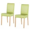 Ars Natura Chaises Flen (lot de 2) - Vert pâle - Hêtre clair