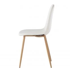 Mørteens Chaise capitonnée Iskmo - Blanc - Lot de 2 -Meubles de salle à manger Soldes Magasin esszimmerstuhl iskmo 2er set webstoff weiss 4034856
