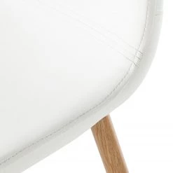 Mørteens Chaise capitonnée Iskmo - Blanc - Lot de 2 -Meubles de salle à manger Soldes Magasin esszimmerstuhl iskmo 2er set webstoff weiss 4034876