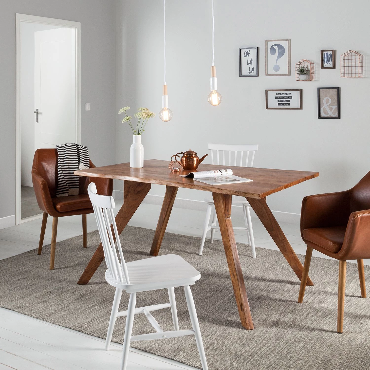 Mørteens Chaises Jalenas (lot de 2) - Blanc 3 Mørteens Chaises Jalenas (lot de 2) - Blanc – Image 3