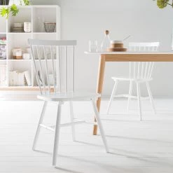 Mørteens Chaises Jalenas (lot de 2) - Blanc 26 Mørteens Chaises Jalenas (lot de 2) - Blanc -Meubles de salle à manger Soldes Magasin esszimmerstuhl jalenas 2er set gummibaum massiv weiss 4300052
