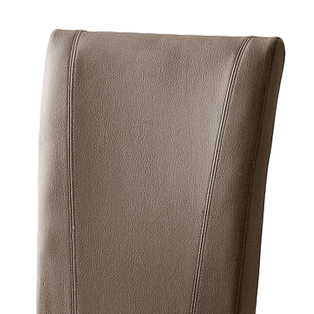 Ars Natura Chaises Karlsborg (lot de 2) - Cuir synthétique cappuccino / Hêtre marron foncé 3 Ars Natura Chaises Karlsborg (lot de 2) - Cuir synthétique cappuccino / Hêtre marron foncé – Image 3